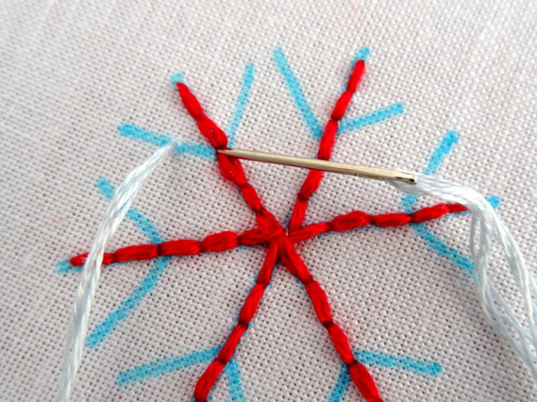 Simple Snowflake Embroidery Pattern Tutorial Wandering Threads Embroidery