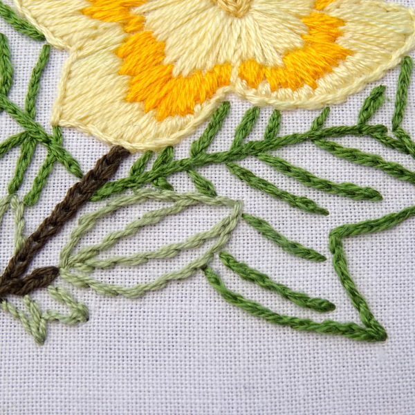 Indiana State Hand Embroidery Pattern - Wandering Threads Embroidery