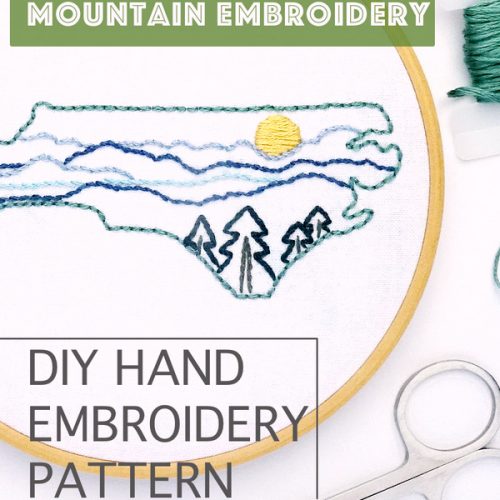 North Carolina Hand Embroidery Pattern - Wandering Threads Embroidery