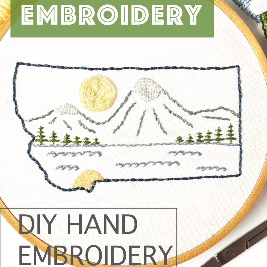 Montana Hand Embroidery Pattern - Wandering Threads Embroidery