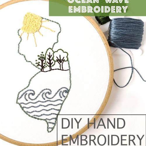 New Jersey Hand Embroidery Pattern - Wandering Threads Embroidery