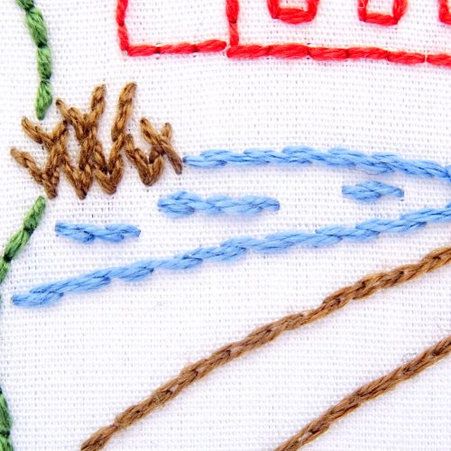 Vermont Hand Embroidery Pattern - Wandering Threads Embroidery