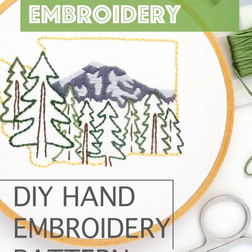 Washington Hand Embroidery Pattern - Wandering Threads Embroidery