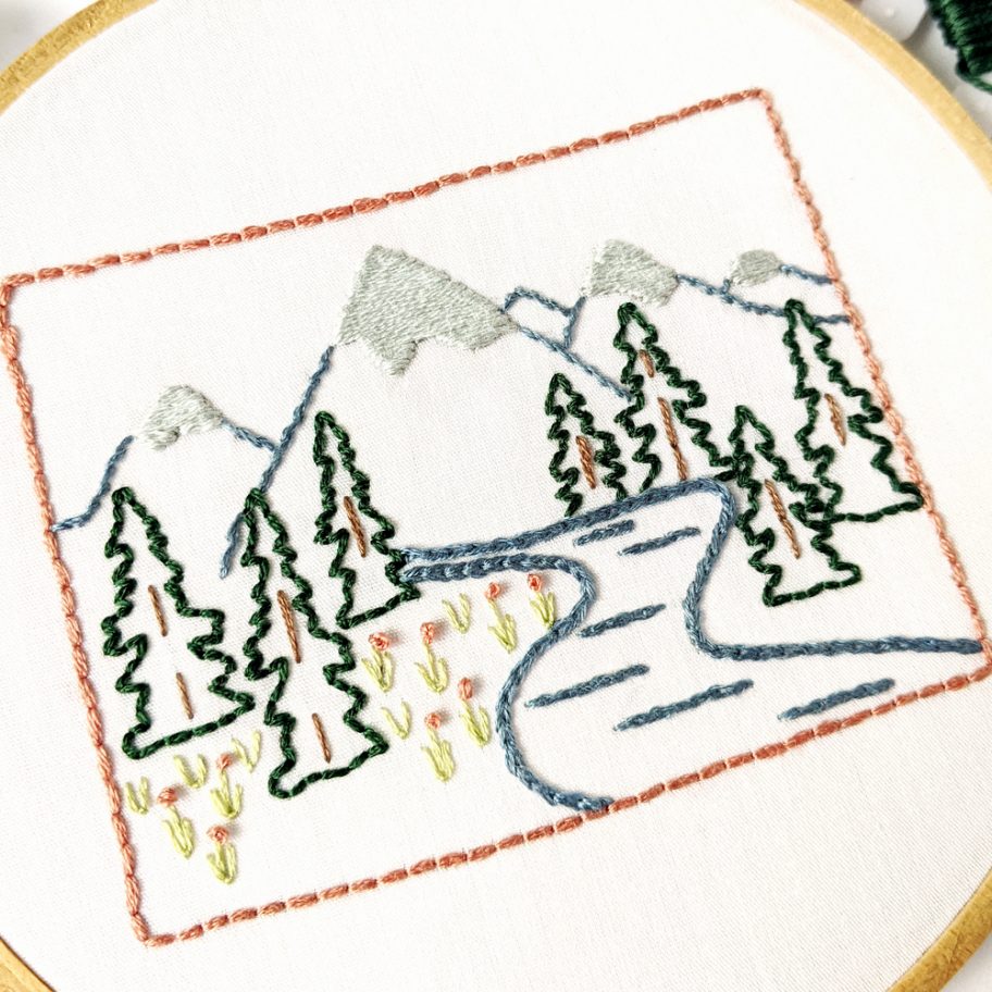 Wyoming Hand Embroidery Pattern - Wandering Threads Embroidery