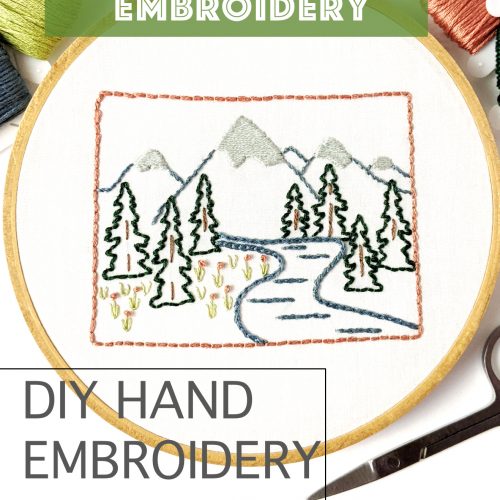 Wyoming Hand Embroidery Pattern - Wandering Threads Embroidery