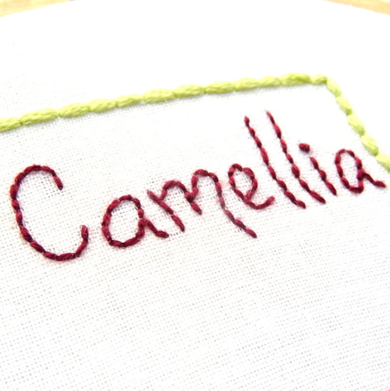 Alabama Flower Hand Embroidery Pattern {Camellia} - Wandering Threads ...