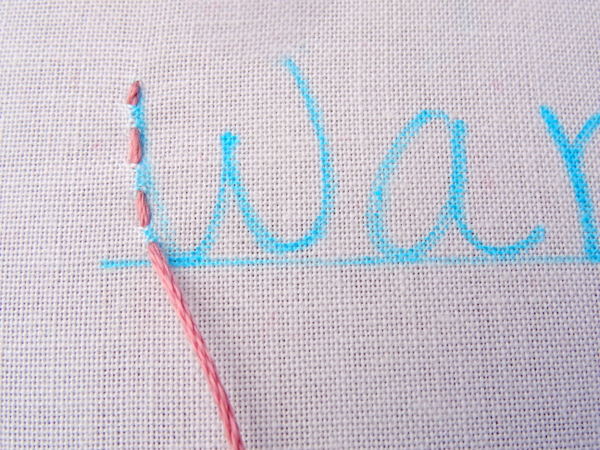 How To Stitch Letters Onto Fabric 