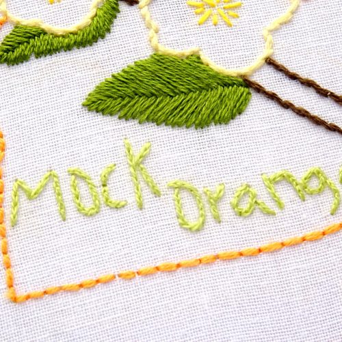 Idaho Flower Hand Embroidery Pattern {Mock Orange} - Wandering Threads ...