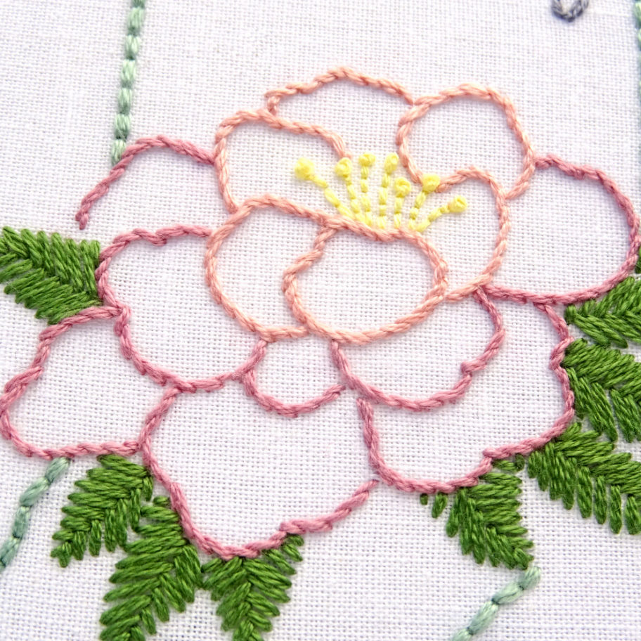 Indiana Flower Hand Embroidery Pattern {Peony} - Wandering Threads ...