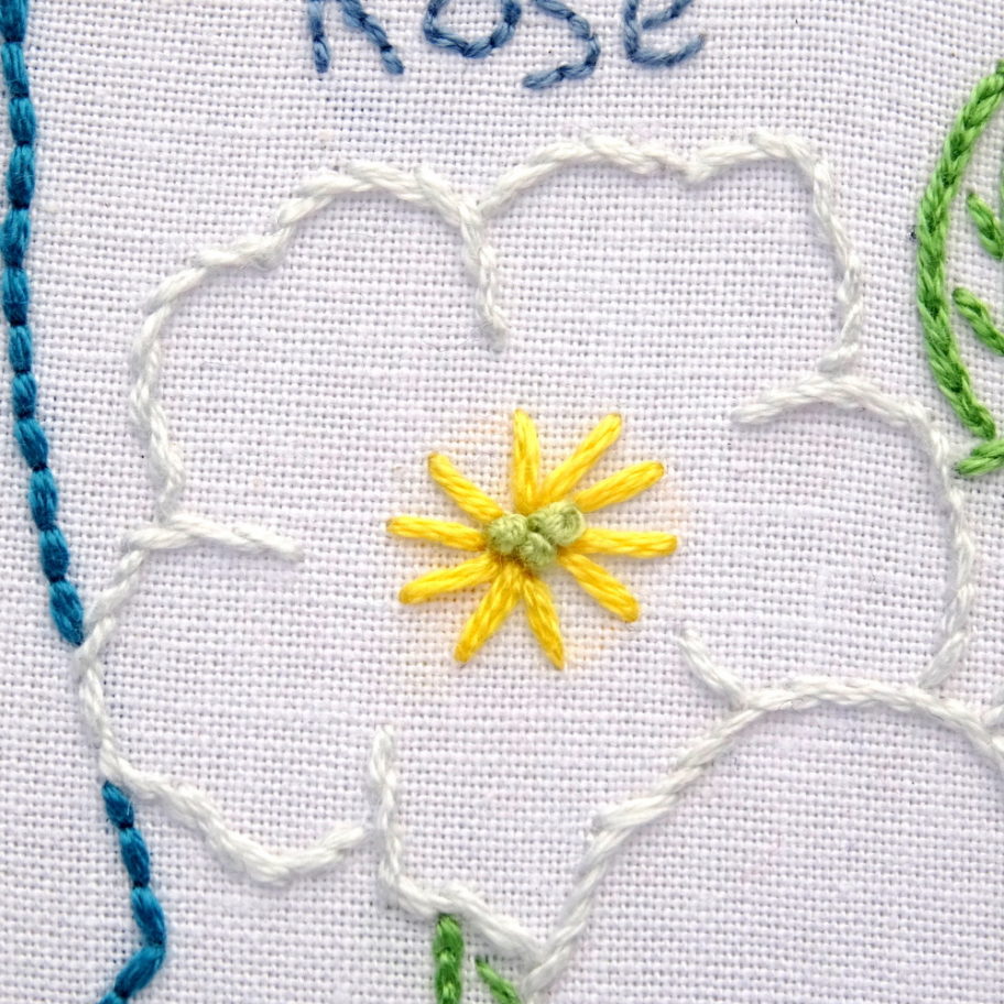 Georgia Flower Hand Embroidery Pattern {Cherokee Rose} - Wandering ...