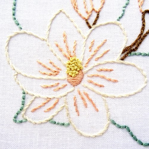 Louisiana Flower Hand Embroidery Pattern {Magnolia} - Wandering Threads ...