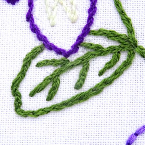 Rhode Island Flower Hand Embroidery Pattern {Blue Violet} - Wandering ...