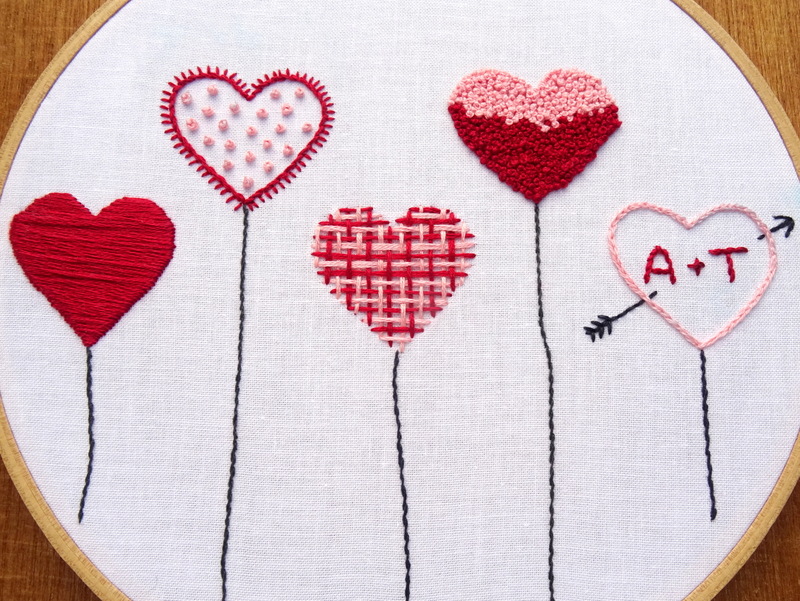 5 FREE Heart Embroidery Patterns {DIY Tutorial} - Wandering