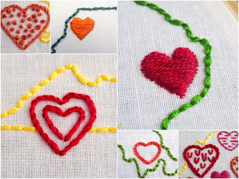 5 FREE Heart Embroidery Patterns {DIY Tutorial} - Wandering