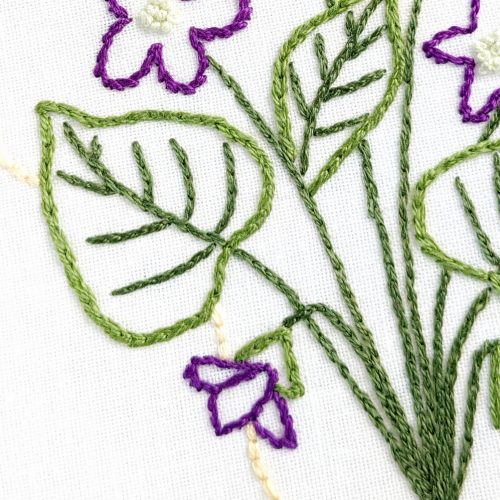 Wisconsin Flower Hand Embroidery Pattern {Wood Violet} - Wandering ...