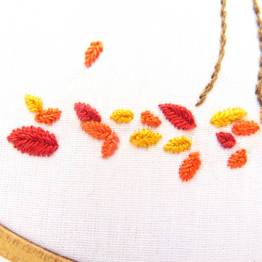 Autumn Tree Hand Embroidery Pattern - Wandering Threads Embroidery