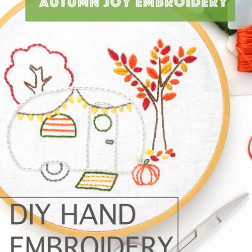 Vintage Trailer Autumn Joy Hand Embroidery Pattern - Wandering Threads ...