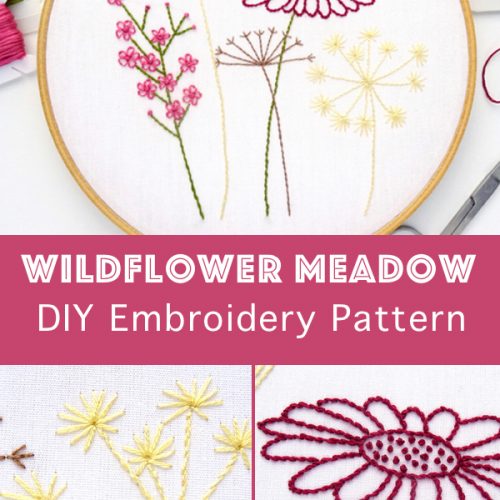 Wildflower Meadow Hand Embroidery Pattern - Wandering Threads Embroidery