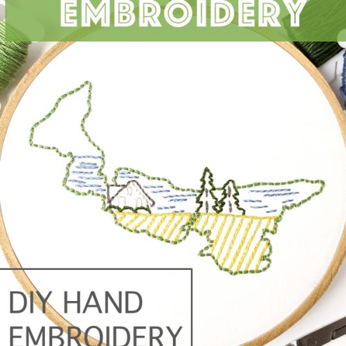 Prince Edward Island Hand Embroidery Pattern - Wandering Threads Embroidery