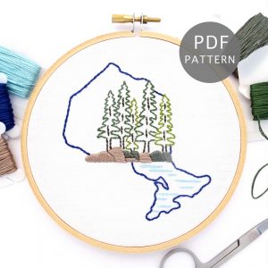 Ontario Hand Embroidery Pattern - Wandering Threads Embroidery