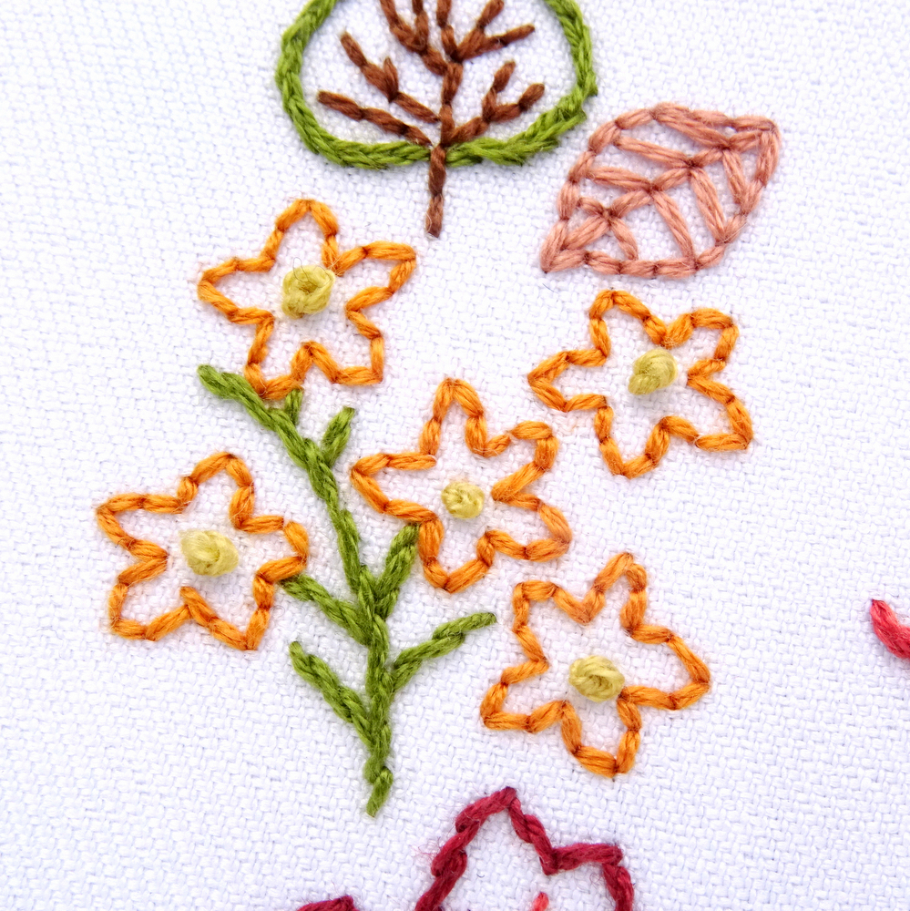 Autumn Wreath Hand Embroidery Pattern - Wandering Threads Embroidery