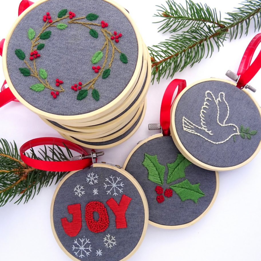 Christmas Ornament Collection Hand Embroidery Pattern - Wandering ...