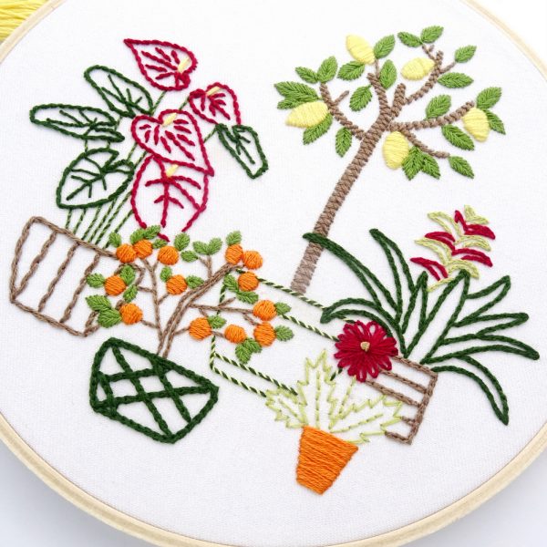 Flowers & Fruit Hand Embroidery Pattern - Wandering Threads Embroidery