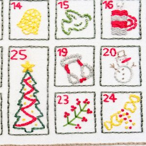 Advent Calendar Hand Embroidery Pattern - Wandering Threads Embroidery