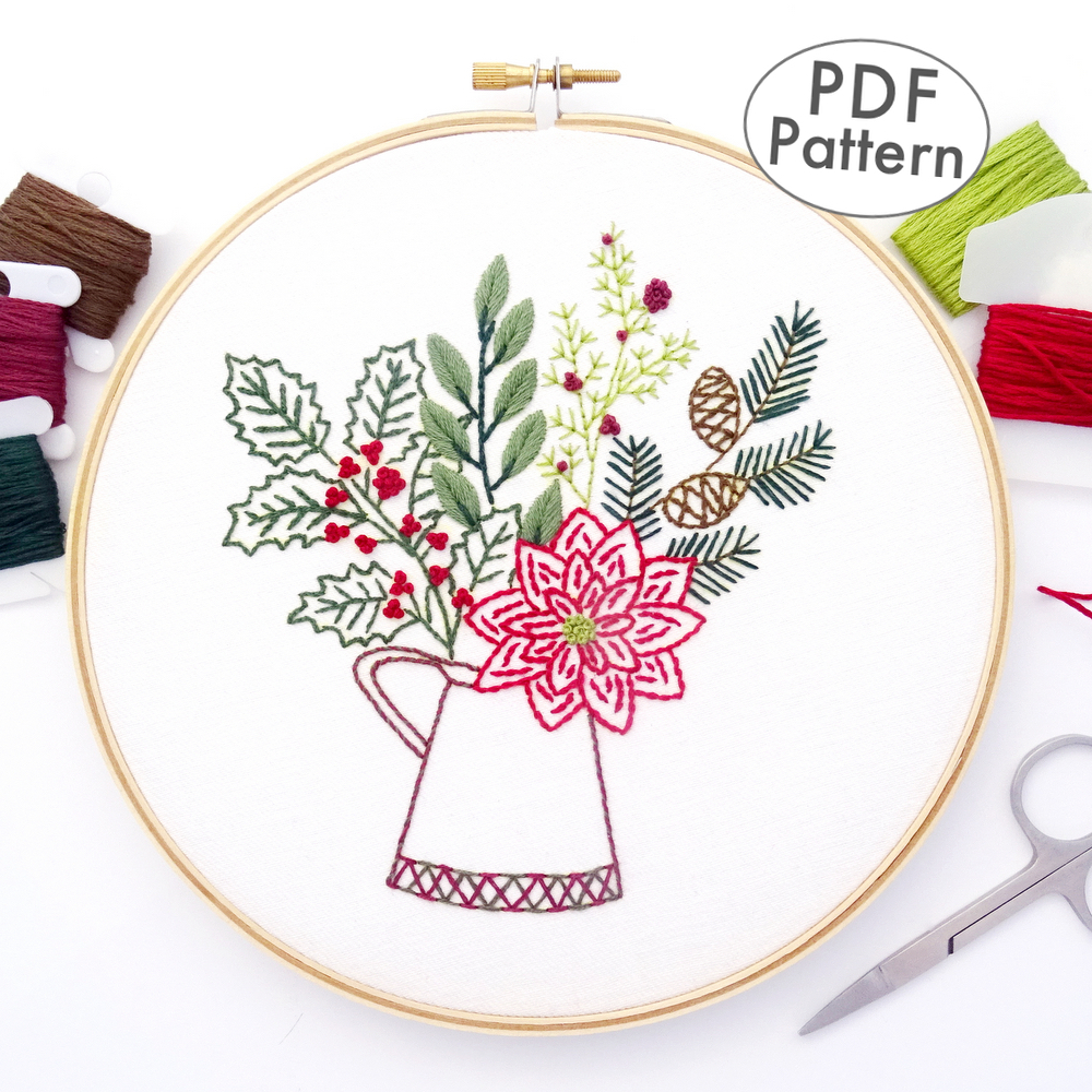 christmas hand embroidery patterns free