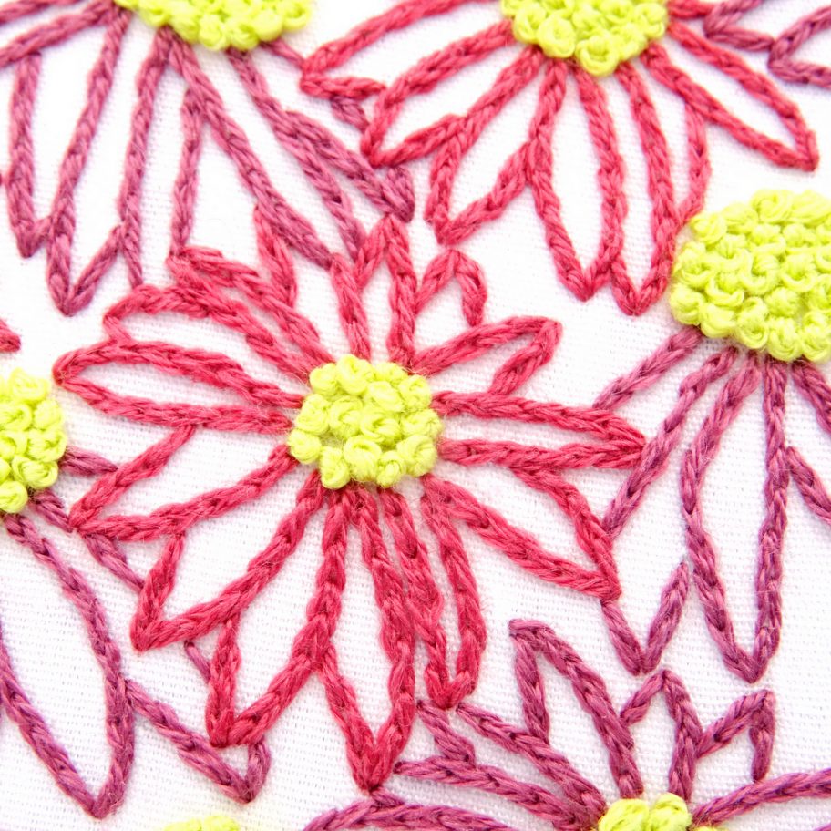 Flower Heart Hand Embroidery Pattern - Wandering Threads Embroidery