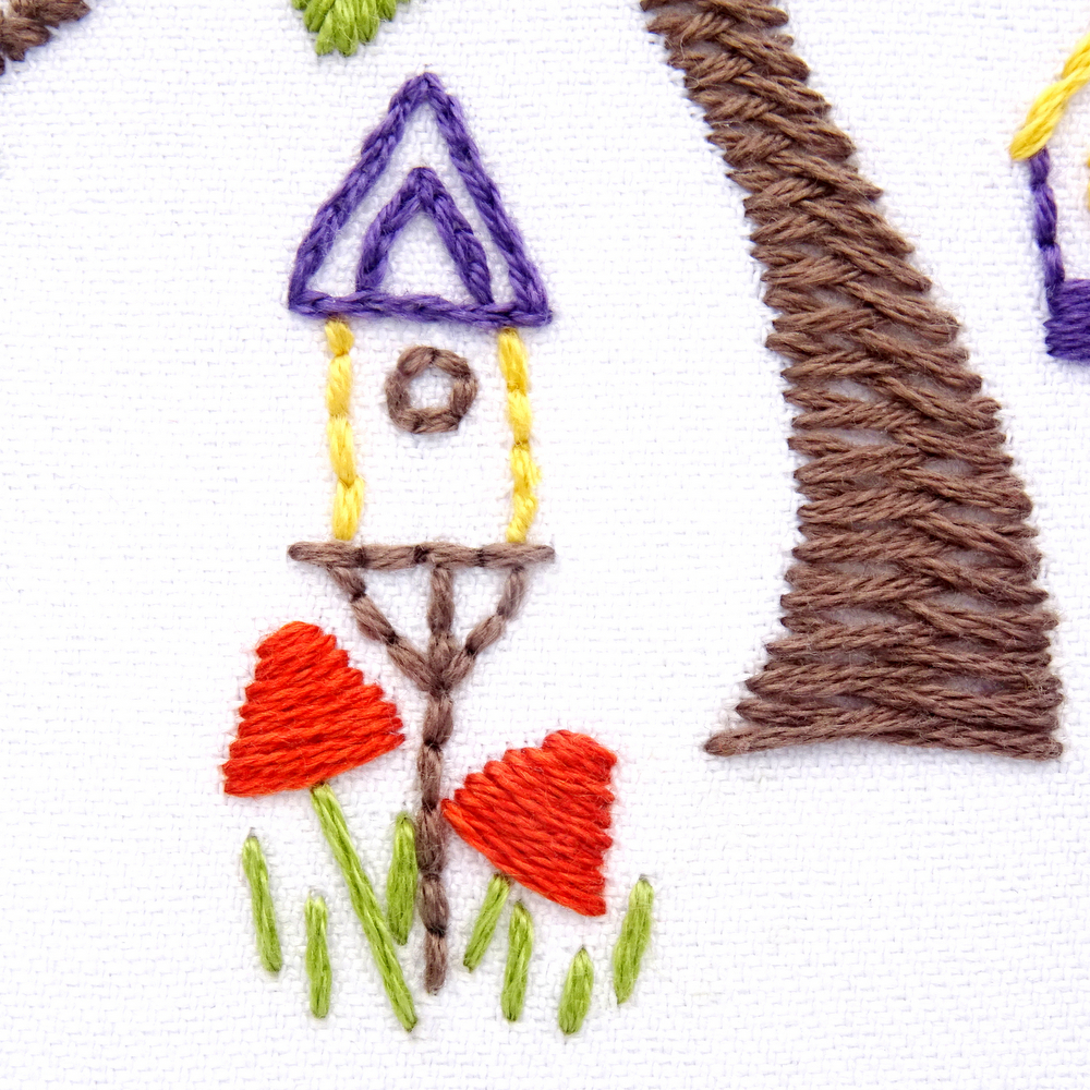 Kids Tree House Cross Stitch Pattern