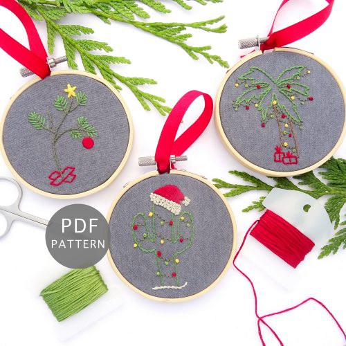 Advent Calendar Hand Embroidery Pattern - Wandering Threads Embroidery