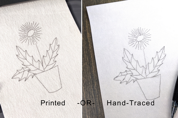 How I transfer embroidery patterns: light method - Stitch Floral