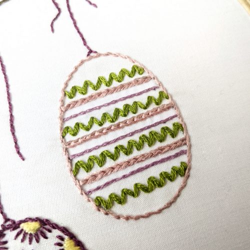 Hanging Easter Eggs Hand Embroidery Pattern - Wandering Threads Embroidery