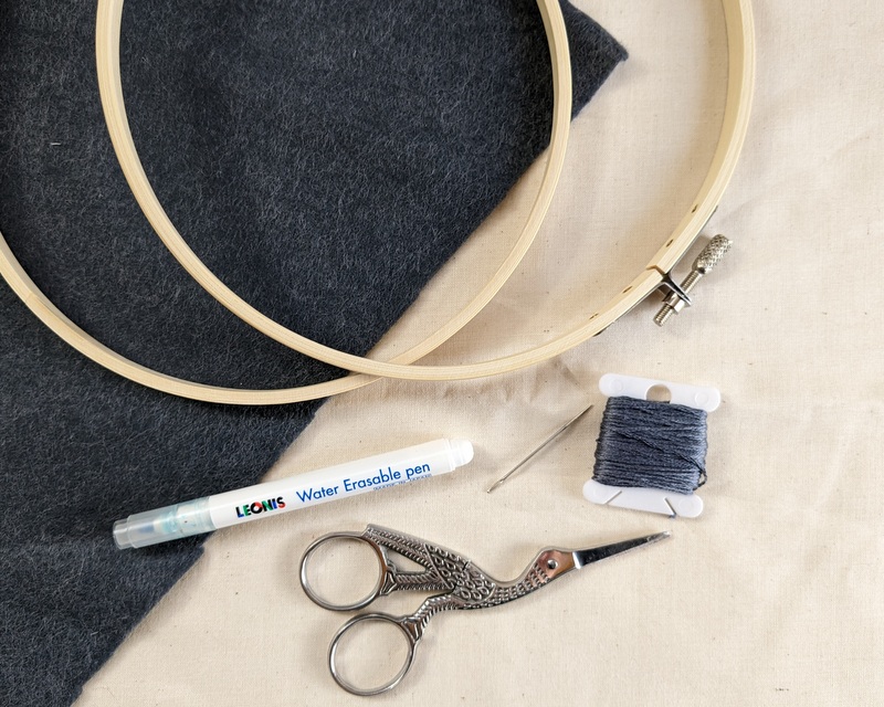 How to Finish an Embroidery Hoop - Wandering Threads Embroidery