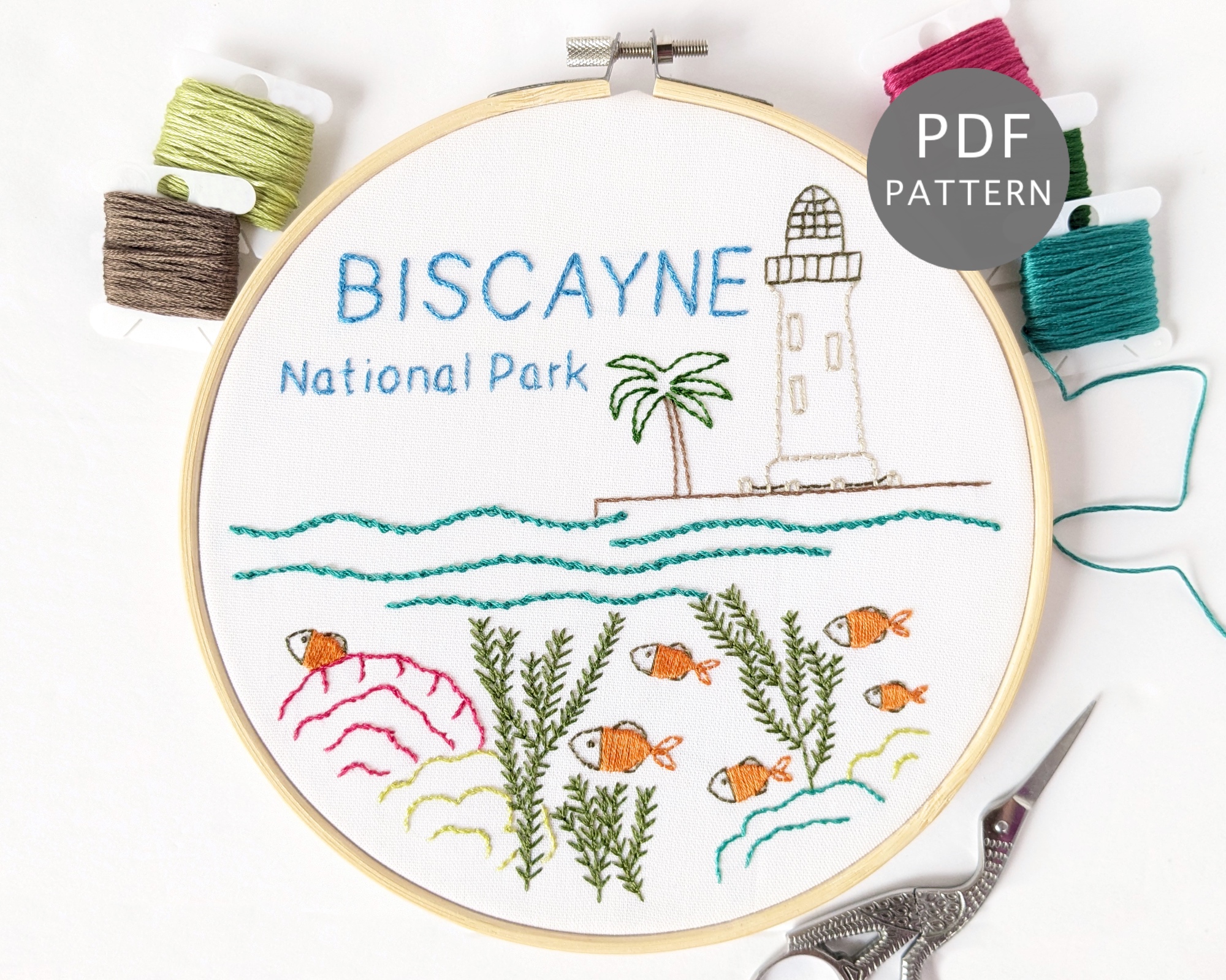 Biscayne National Park Hand Embroidery Pattern