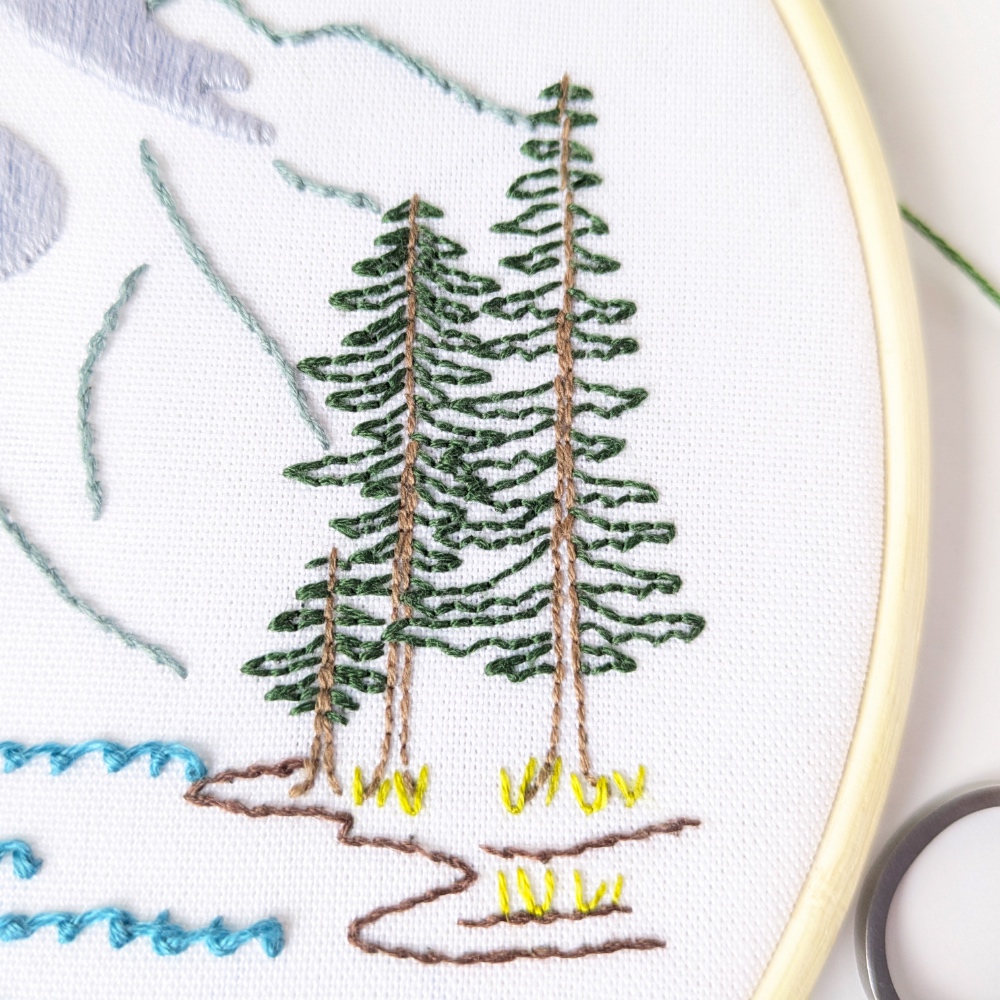 Lake Clark National Park Hand Embroidery Pattern - Wandering Threads ...